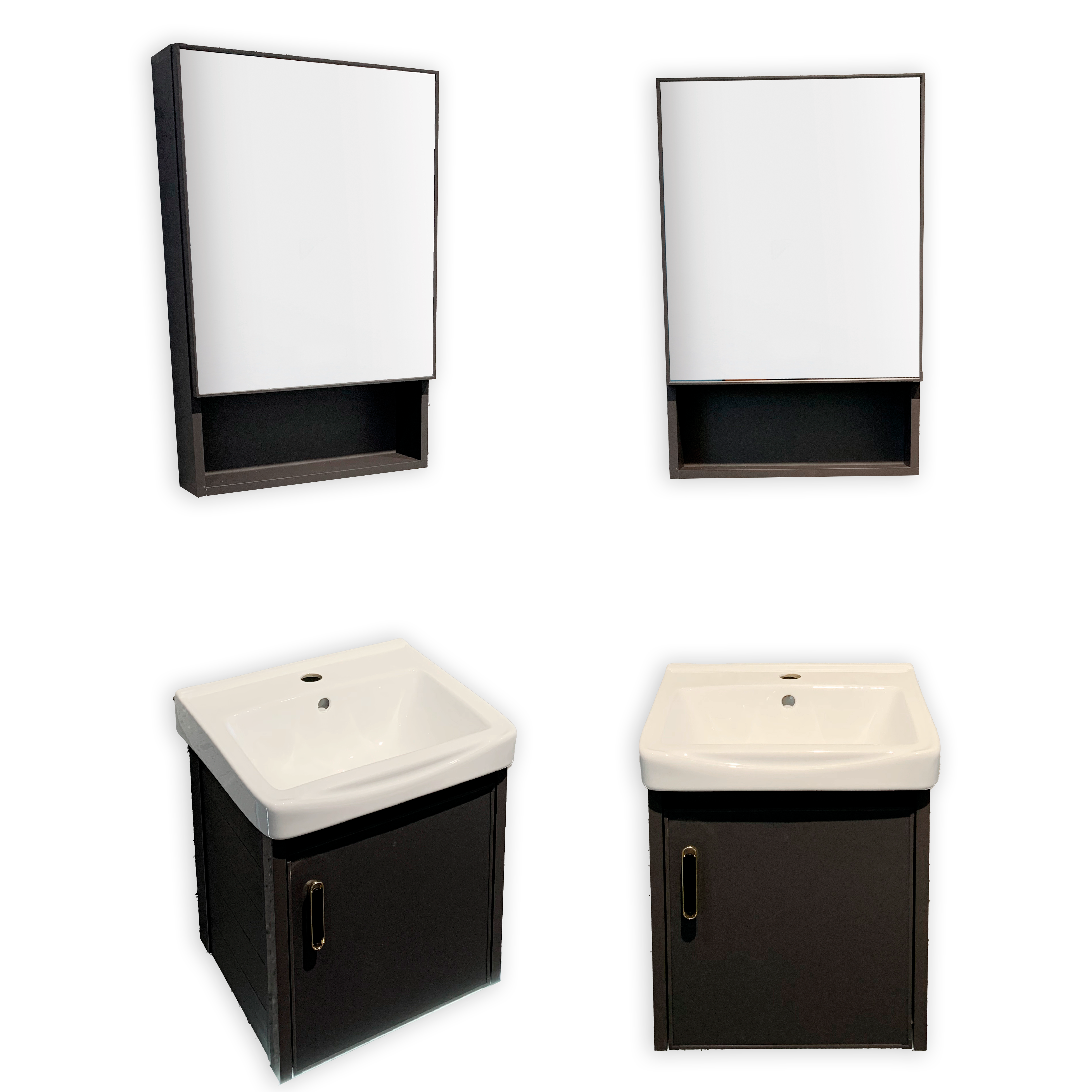 Mueble De Baño + Espejo De Aluminio Kq706-43 - Fratelli